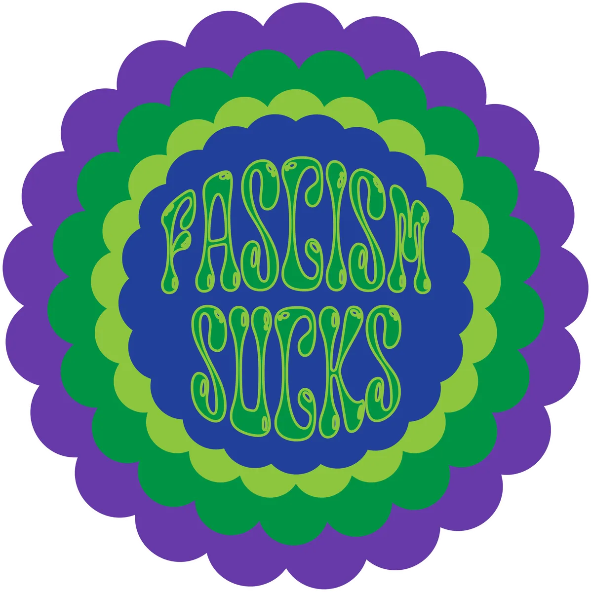 Fascism Sucks: Starburst, Green & grape