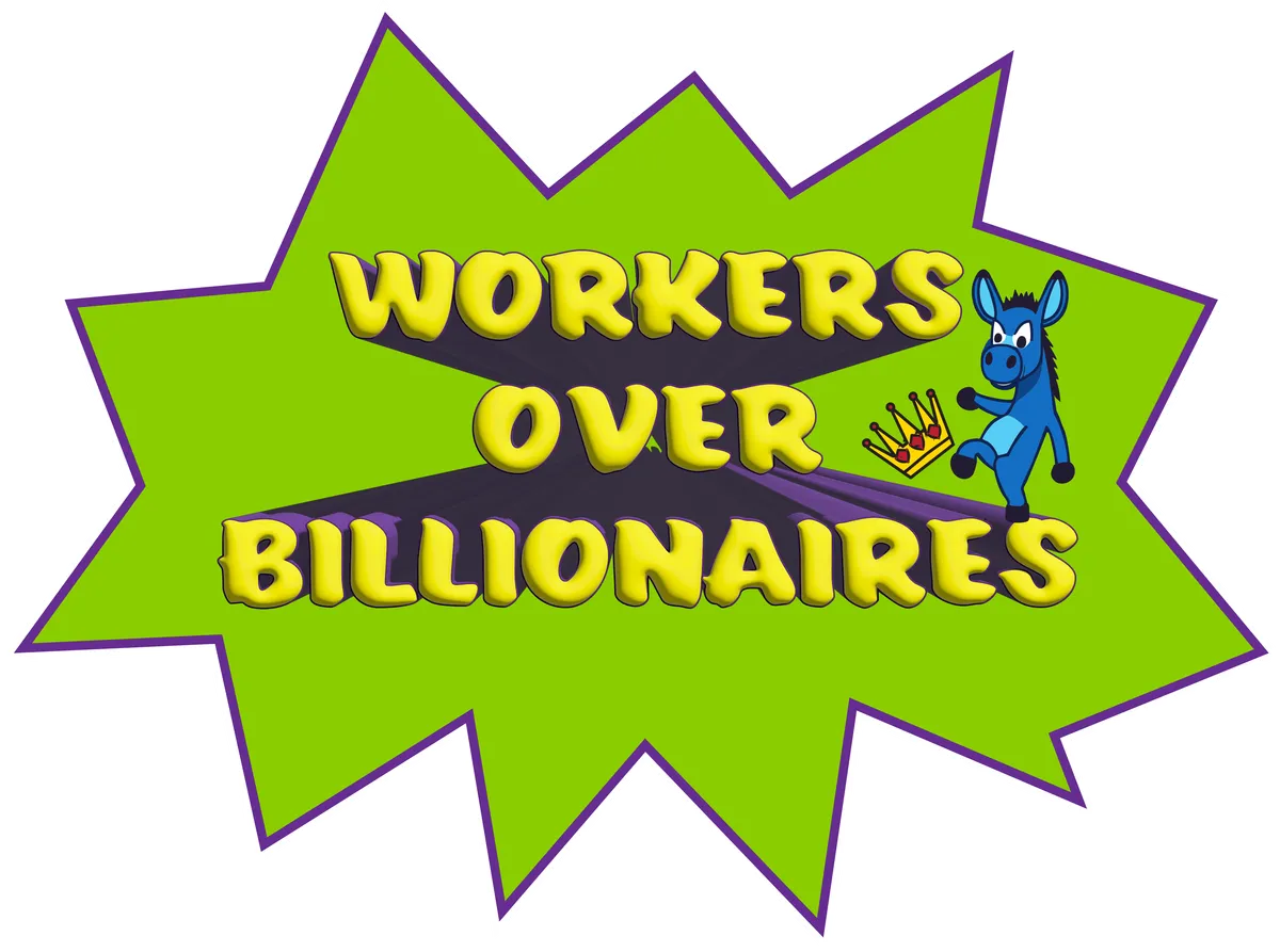 Workers Over Billionaires: POW!, Yellow & purple